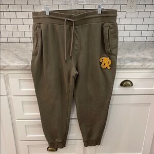 True Religion Joggers Mens 2XL Tan Utility Hiking Pants Baggy Sweatpants Hike